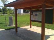 Kiosk and dedication marker