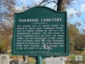 Oakwood Cemetery Sign