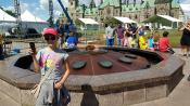 One of the Bon Echo girls at the Centennial Flame