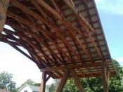 Underside of 18 foot wide roof