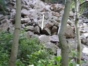 At the rock slide