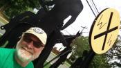 At the sculpture