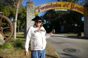 Owner holding cache at Fountain of Youth