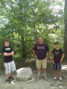 A blurry pic taken with my phone by a well meaning vistor. Yuck, Yuck Jr., and nephew of Yuck.