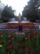 Mrs. Yuck at the Fountain in Pulteney Park